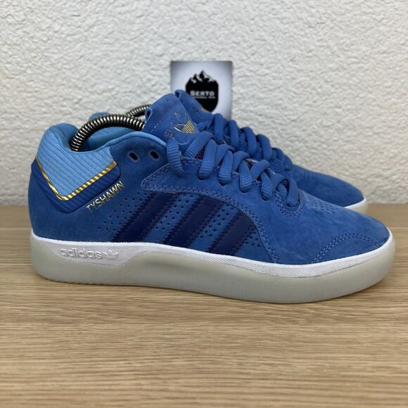 Adidas Skateboarding Tyshawn Jones Sky Blue Suede Size 5 H04934 Icy Soles - Picture 1 of 11